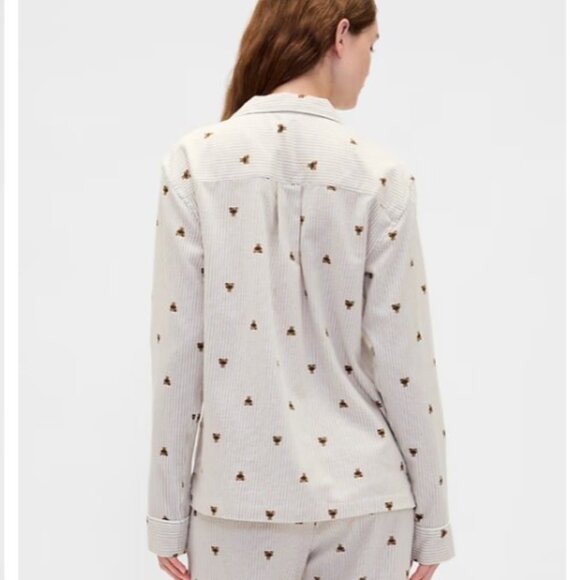 Gap Adult Softest Flannel PJ Shirt Brannan Bear Unisex S - Picture 3 of 7